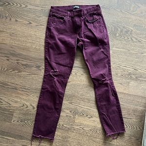 Maroon Ankle Leggings mid rise size 6